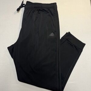 ADIDAS Track Pants Black Tapered Jogger Side Stripes Gym Mens 3XLT